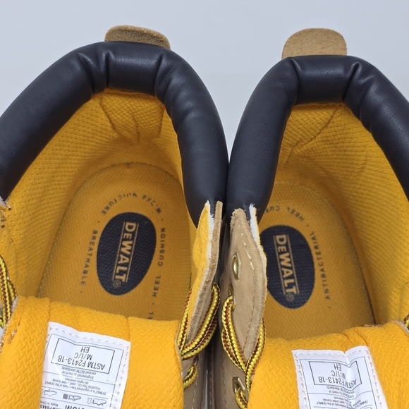 DeWALT Hancock Men’s Size 10.5M S3 Honey Safety Steel Toe Leather Ankle Boot New - Picture 10 of 11